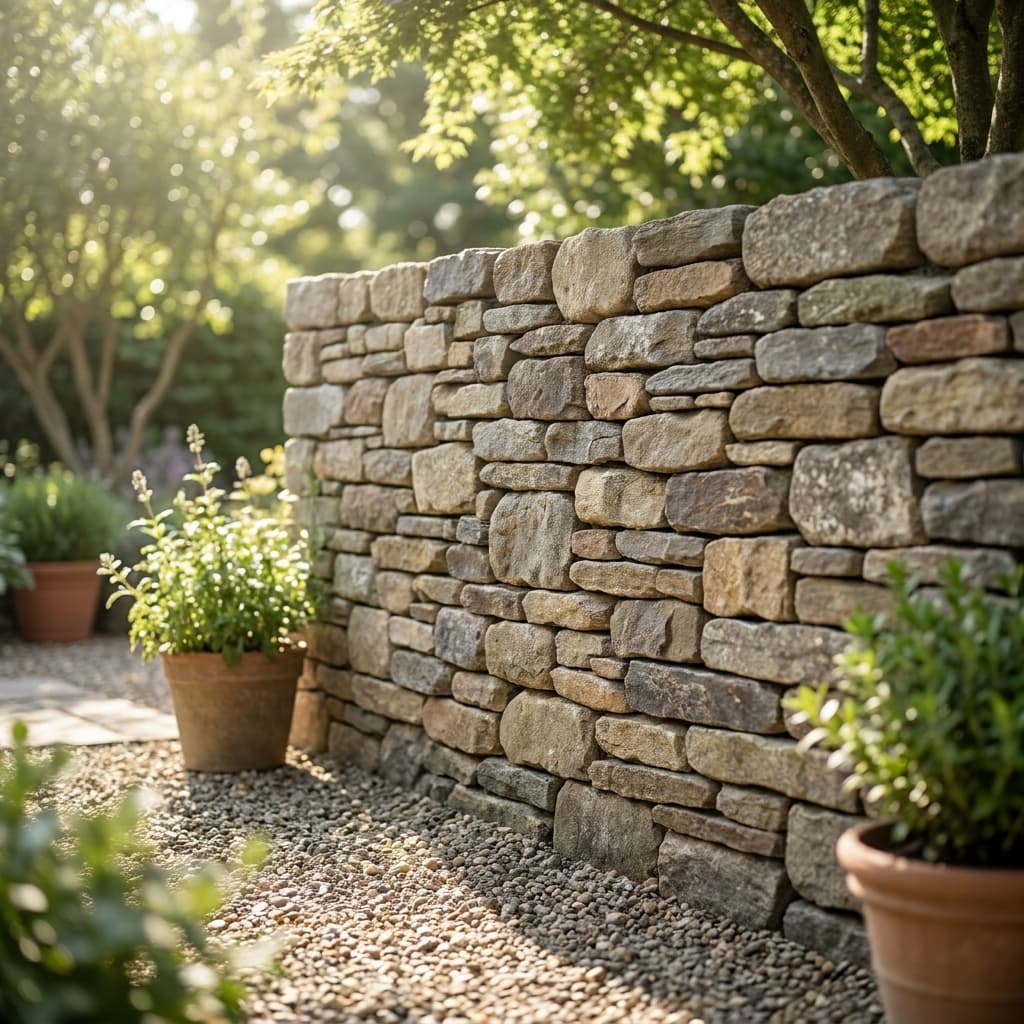 Stone wall construction
