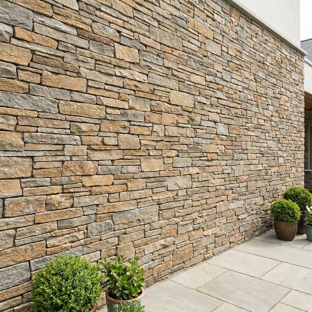 Stone veneer installation